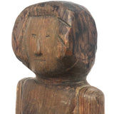 Wonderful Tall Primitively Carved Woman with Nailed on Arms