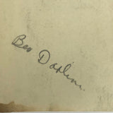 Mid-Century Gray Scale Geometric Forms Charcoal Drawing