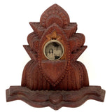 Amazing Antique Sculptural Tramp Art Watch / Clock / Photograph Display
