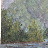 Chaloi Leonty, Soft Landscape with Mountains and Sea, 1991, Oil on Cardboard