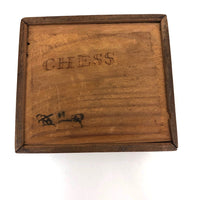 19th Century Chinese Export Carved Bone Chess Set, Complete in Original Box