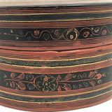 Burmese Yun-De Incised Lacquer Box with Hintha Bird