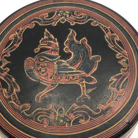 Burmese Yun-De Incised Lacquer Box with Hintha Bird