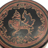 Burmese Yun-De Incised Lacquer Box with Hintha Bird