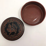 Burmese Yun-De Incised Lacquer Box with Hintha Bird