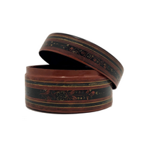 Burmese Yun-De Incised Lacquer Box with Hintha Bird