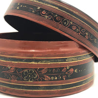 Burmese Yun-De Incised Lacquer Box with Hintha Bird