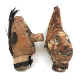 Amazing Old Punch and Judy Show Puppet Heads, A Pair