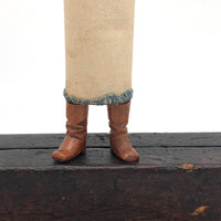 Hand-Carved Wooden Man with Hidden Tools!