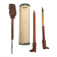 Hand-Carved Wooden Man with Hidden Tools!