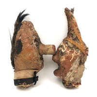 Amazing Old Punch and Judy Show Puppet Heads, A Pair