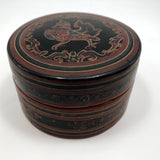 Burmese Yun-De Incised Lacquer Box with Hintha Bird