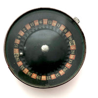 Vintage c. 1940s Handheld Mechanical Tin Roulette Wheel