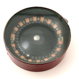 Vintage c. 1940s Handheld Mechanical Tin Roulette Wheel