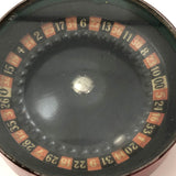 Vintage c. 1940s Handheld Mechanical Tin Roulette Wheel