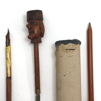 Hand-Carved Wooden Man with Hidden Tools!