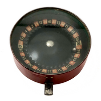 Vintage c. 1940s Handheld Mechanical Tin Roulette Wheel