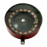 Vintage c. 1940s Handheld Mechanical Tin Roulette Wheel