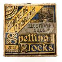 Terrific Early Embossing Company Blocks in Tenderly Mended Original Box