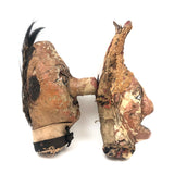 Amazing Old Punch and Judy Show Puppet Heads, A Pair
