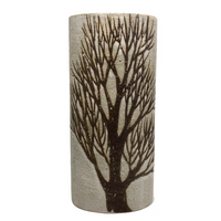 Andersen Design Mid-Century Tall Elliptical Vase with Tree