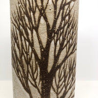 Andersen Design Mid-Century Tall Elliptical Vase with Tree