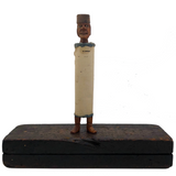 Hand-Carved Wooden Man with Hidden Tools!