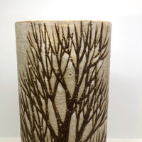Andersen Design Mid-Century Tall Elliptical Vase with Tree