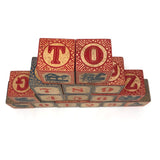 Terrific Early Embossing Company Blocks in Tenderly Mended Original Box