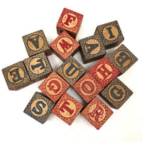 Terrific Early Embossing Company Blocks in Tenderly Mended Original Box