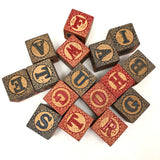 Terrific Early Embossing Company Blocks in Tenderly Mended Original Box