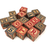 Terrific Early Embossing Company Blocks in Tenderly Mended Original Box