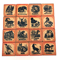 Terrific Early Embossing Company Blocks in Tenderly Mended Original Box