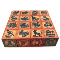 Terrific Early Embossing Company Blocks in Tenderly Mended Original Box