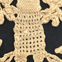 Fabulous, Strange Crocheted Lace Medallion with Figure