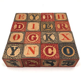 Terrific Early Embossing Company Blocks in Tenderly Mended Original Box