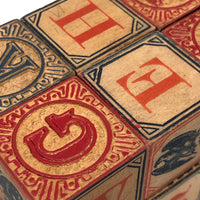 Terrific Early Embossing Company Blocks in Tenderly Mended Original Box