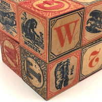 Terrific Early Embossing Company Blocks in Tenderly Mended Original Box