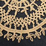 Fabulous, Strange Crocheted Lace Medallion with Figure