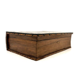 Beautiful Book Shaped Inlaid Folk Art Box with Bone Birds and Snake