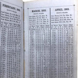 1853 Diary with Many Years of Varied Entries