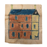 Wonderful 1858 Naive House Drawing, Signed