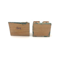 Charming Little Striped German Erzgebirge / Putz Houses, A Pair