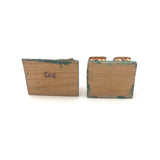 Charming Little Striped German Erzgebirge / Putz Houses, A Pair