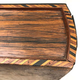 Beautiful Book Shaped Inlaid Folk Art Box with Bone Birds and Snake