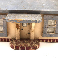 Marvelous Antique Folk Art Wooden House (Bank) with Alligator Paint