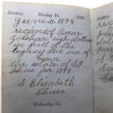 1853 Diary with Many Years of Varied Entries