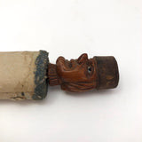 Hand-Carved Wooden Man with Hidden Tools!