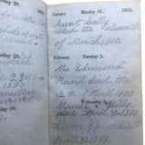 1853 Diary with Many Years of Varied Entries