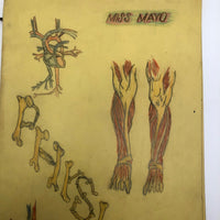 Larry Jones' Physiology Notebook with Cover Drawing and Diagrams